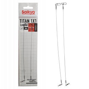 Поводок Saikyo Titan 1x1 STO2514, 14кг/25см, 2шт